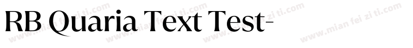 RB Quaria Text Test字体转换